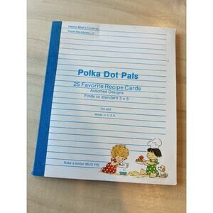 Vintage Polka Dot Pals Recipe‎ Cards Notecards Cute